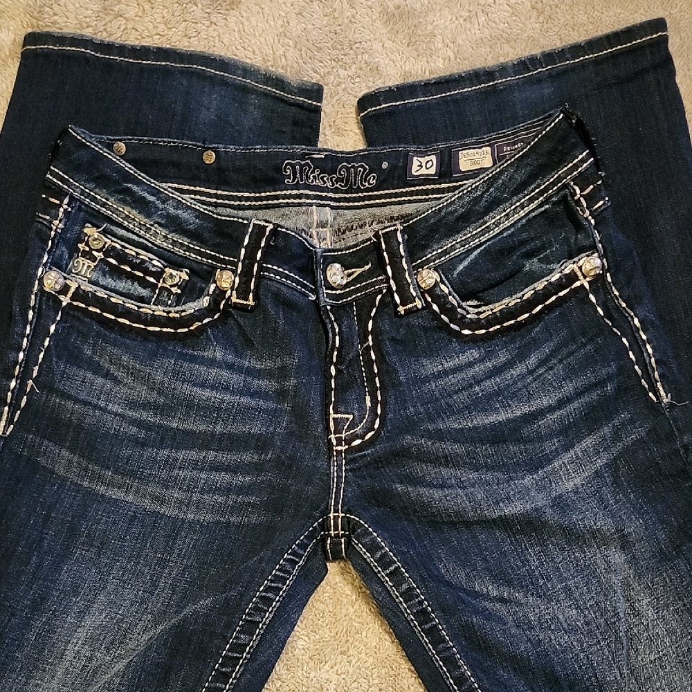 Miss Me Dark Blue Boot Cut Jeans